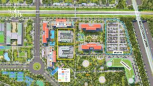 Mặt bằng tổng thể dự án The Sola Park được phát triển bởi chủ đầu tư MIK Group