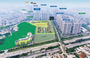 Vị trí The Sola Park trong đại đô thị Vinhomes Smart City trên Đại Lộ Thăng Long, Tây Mỗ, Bắc Từ Liêm, TP Hà Nội