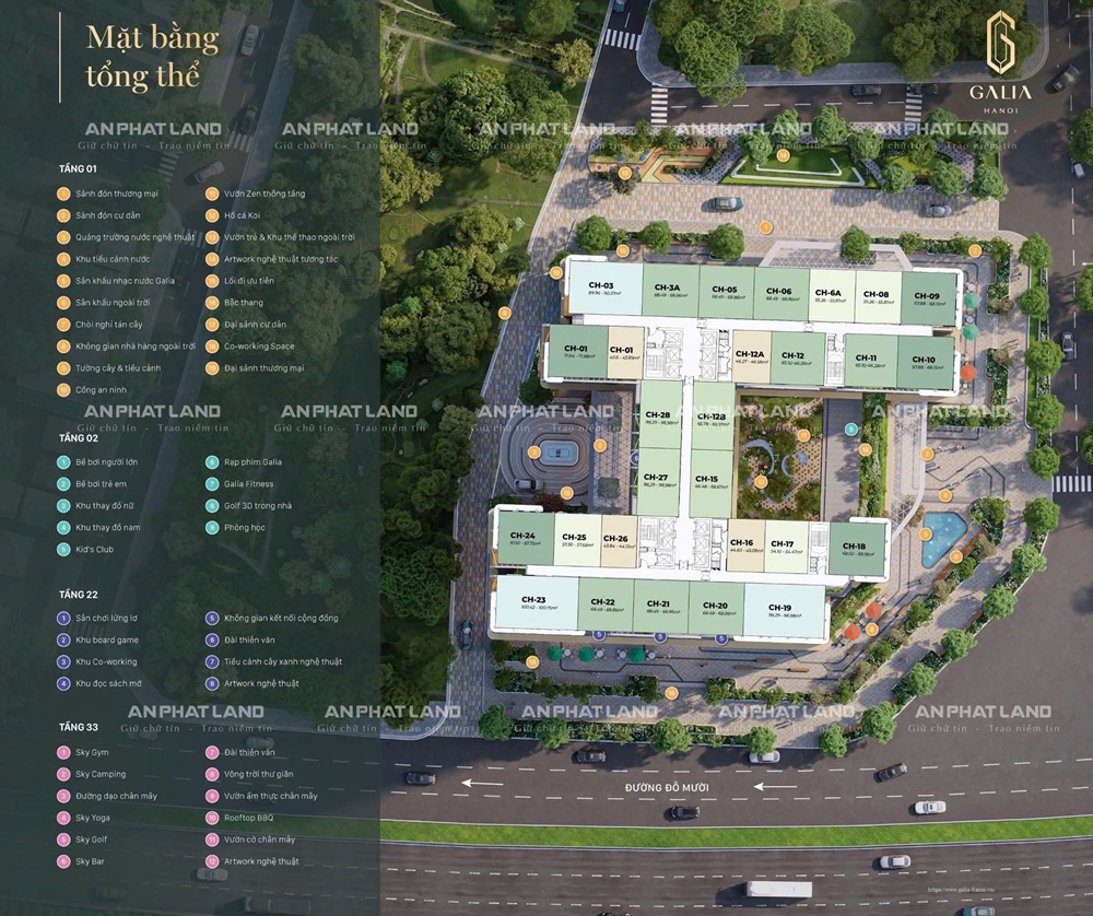 Galia Hà Nội – Biểu Tượng Sống Hiện Đại Tại Khu Nam Thủ Đô 7 Mặt bằng – Thiết kế căn hộ Galia Hà Nội